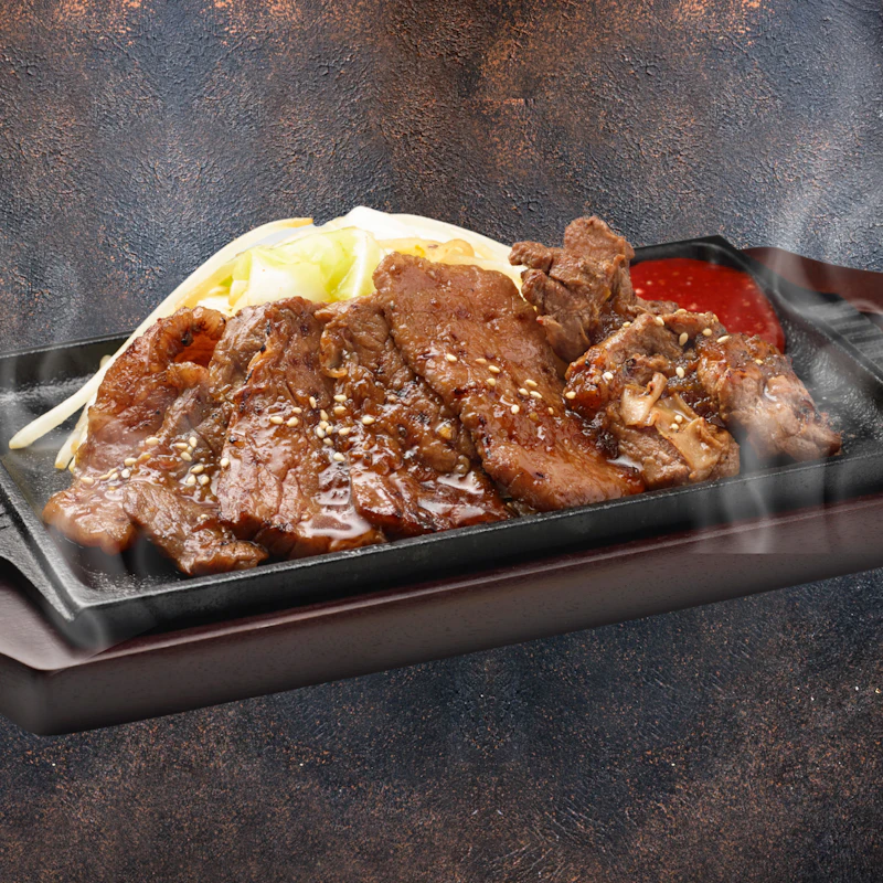 【炭焼肉コンボ】黒毛和牛カルビ＆国産豚ハラミ 120g（ごはん付き）
